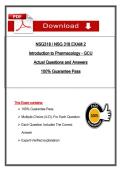 NSG 318 Exam 2 &ndash; Introduction to Pharmacology &lpar;Latest 2026&sol;2027 Update&rpar; &ndash; Actual Questions & Rationalized Answers &ndash; GCU