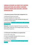 VIRGINIA CATEGORY 2A FOREST PEST CONTROL EXAM QUESTIONS AND CORRECT ANSWERS &vert; 2026 Study Guide