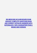 BIO-MEDICINE NCCAOM BOARD EXAM 2026&sol;2027 QUESTIONS WITH VERIFIED CORRECT SOLUTIONS &vert;&vert; 100&percnt; GUARANTEED PASS BRAND NEW VERSION&NewLine;