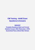 AAAE Certified Member &lpar;CM&rpar; Certification Exam&vert;&vert; 2026&sol;2027 Test Questions And Correct Answers &lpar;Verified Answers&rpar; Plus Rationales 2026&sol;2027 Q&A &vert; Instant Download Pdf&NewLine;