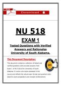 NU 518 Exam 1 &lpar;2026&sol;2027&rpar; &sol; Advanced Nursing Assessment &sol; University of South Alabama &lpar;PDF&rpar;