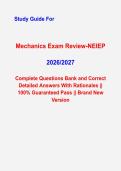 NEIEP Mechanics Exam Questions & Answers PDF &vert; Complete Practice Test &vert; Latest 2026&ndash;2027