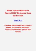 Mike's Ultimate NEIEP Mechanics Exam 2026&ndash;2027 Questions & Answers PDF &vert; Complete Study Guide & Practice TesT