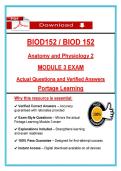 BIOD 152 Module 3 Exam &lpar;Latest 2026&sol;2027 Update&rpar; Portage Learning &ndash; Actual Questions & Rationalized Answers&NewLine;