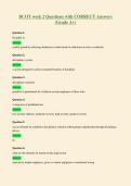 BCOT week 2 Questions with CORRECT Answers&NewLine;&lpar;Grade A&plus;&rpar;