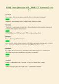 BCOT Exam Questions with CORRECT Answers &lpar;Grade&NewLine;A&plus;&rpar;