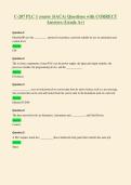 C-207 PLC 1 course &lpar;SACA&rpar; Questions with CORRECT&NewLine;Answers &lpar;Grade A&plus;&rpar;