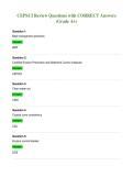 CEPSCI Review Questions with CORRECT Answers&NewLine;&lpar;Grade A&plus;&rpar;
