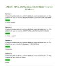 CM 2501 FINAL FR Questions with CORRECT Answers&NewLine;&lpar;Grade A&plus;&rpar;