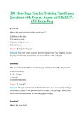 200 Hour Yoga Teacher Training Final Exam Questions with Correct Answers &lpar;2026&sol;2027&rpar; &vert; YTT Exam Prep