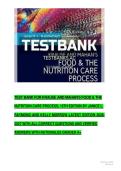 TEST BANK - KRAUSE AND MAHAN&rsquo;S FOOD AND THE NUTRITION CARE PROCESS 16TH EDITION BY JANICE L&period; RAYMOND&comma; KELLY MORROW&comma;AND MARCIA NAHIKIAN NELMS
