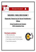NSG 550 Exam 1 &vert; Diagnostic Reasoning &lpar;Latest 2026&sol;2027 Update&rpar; Actual Questions & Rationalized Answers &ndash; Wilkes University