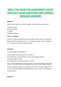WGU C784 OBJECTIVE ASSESSMENT LATEST 2026&sol;2027 EXAM QUESTIONS AND CORRECT DETAILED ANSWERS