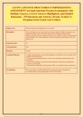 ATI PN CAPSTONE PROCTORED COMPREHENSIVE&NewLine;ASSESSMENT test bank Question Practice Examination with&NewLine;Multiple Answers&comma; Correct Answers Highlighted&comma; and Detailed&NewLine;Rationales - 239 Questions and Answers Already Graded A&plus;&NewLine;Premium Exam Tested And Verified