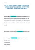 ATI RN 2023 PHARMACOLOGY PROCTORED&NewLine;ASSESSMENT&vert;WELL REVISED EXAM WITH&NewLine;PERFECTLY ANSWERED QUESTIONS