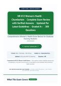 NR 612 Women's Health Latest 2026&sol;2027 Verified Questions with Rationales &vert; Graded A&plus;&NewLine;&NewLine;