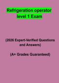 Refrigeration Operator Level 1 Exam Study Guide PDF &vert; Practice Questions&comma; Test Bank & Certification Prep