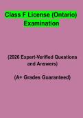Class F License &lpar;Ontario&rpar; Examination PDF &vert; Study Guide&comma; Practice Questions&comma; Test Bank & Ontario Certification Prep