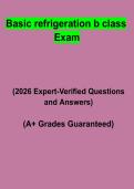 Basic Refrigeration B Class Exam PDF &vert; Study Guide&comma; Practice Questions&comma; Test Bank & Certification Prep