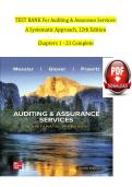 TEST BANK FOR AUDITING & ASSURANCE SERVICES&colon; A SYSTEMATIC APPROACH&comma; 12TH EDITION BY WILLIAM F&period; MESSIER JR&period;&comma; STEVEN M&period; GLOVER&comma; AND DOUGLAS F&period; PRAWITT&vert; ALL CHAPTERS 1&ndash;21 &vert; QUESTIONS & 100&percnt; VERIFIED ANSWERS &vert; A&plus; GRADED