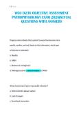 WGU D236 OBJECTIVE ASSESSMENT&NewLine;PATHOPHYSIOLOGY EXAM 2026&vert;ACTUAL&NewLine;QUESTIONS WITH ANSWERS