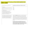 Portage Learning A&P I Final Exam ACTUAL UPDATED QUESTIONS AND &NewLine;CORRECT ANSWERS 