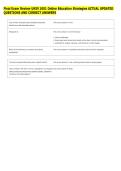 Final Exam Review UNIV 1001 Online Education Strategies ACTUAL UPDATED &NewLine;QUESTIONS AND CORRECT ANSWERS 