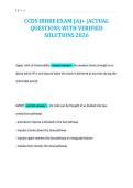 CCDS IBHRE EXAM &lpar;A&rpar;&plus; &vert;ACTUAL&NewLine;QUESTIONS WITH VERIFIED&NewLine;SOLUTIONS 2026