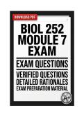 BIOL 252 Module 7 Exam &vert; Human Anatomy & Physiology II w&sol;Lab Exam Q&A &vert; Portage Learning