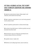 ATI TEAS 6 SCIENCE ACTUAL TEST SCRIPT&NewLine;2026 COMPLETE QUESTIONS AND ANSWERS&NewLine;GRADED A&plus;