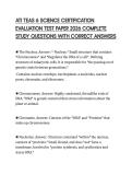 ATI TEAS 6 SCIENCE CERTIFICATION&NewLine;EVALUATION TEST PAPER 2026 COMPLETE&NewLine;STUDY QUESTIONS WITH CORRECT ANSWERS
