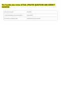 The Crucible play review ACTUAL UPDATED QUESTIONS AND CORRECT &NewLine;ANSWERS 