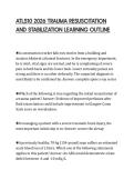 ATLS10 2026 TRAUMA RESUSCITATION&NewLine;AND STABILIZATION LEARNING OUTLINE&NewLine;