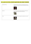 The Crucible Test ACTUAL UPDATED QUESTIONS AND CORRECT ANSWERS
