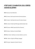 ATSEP BASIC EXAMINATION 2026 VERIFIED&NewLine;ANSWER BLUEPRINT