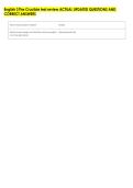 English 3 The Crucible test review ACTUAL UPDATED QUESTIONS AND &NewLine;CORRECT ANSWERS 