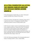 AU 60 FINAL EXAMINATION 2026 ACTUAL&NewLine;TWO VERSIONS COMPLETE QUESTIONS&NewLine;WITH DETAILED VERIFIED ANSWERS&NewLine;GRADED A&plus;