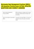 Stormwater Best Management Practices &lpar;BMPs&rpar;&colon; &NewLine;100-Question Practice Exam ACTUAL UPDATED &NewLine;QUESTIONS AND CORRECT ANSWERS 