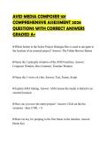 AVID MEDIA COMPOSER 101&NewLine;COMPREHENSIVE ASSESSMENT 2026&NewLine;QUESTIONS WITH CORRECT ANSWERS&NewLine;GRADED A&plus;