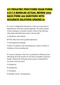ATI PEDIATRIC PROCTORED EXAM FORMS&NewLine;A B C D BUNDLED ACTUAL REVIEW 2026&NewLine;EACH FORM 200 QUESTIONS WITH&NewLine;ACCURATE SOLUTIONS GRADED A&plus;