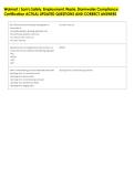 Walmart &sol; Sam's Safety&comma; Employment&comma; Waste&comma; Stormwater Compliance &NewLine;Certification ACTUAL UPDATED QUESTIONS AND CORRECT ANSWERS 