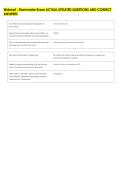 Walmart - Stormwater Exam ACTUAL UPDATED QUESTIONS AND CORRECT &NewLine;ANSWERS 