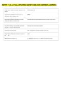 SWPPP Test ACTUAL UPDATED QUESTIONS AND CORRECT ANSWERS 