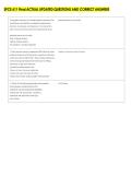 SPCE 611 Final ACTUAL UPDATED QUESTIONS AND CORRECT ANSWERS 