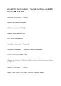 CIVIL SERVICE EXAM&colon; SYNONYM &vert; PRACTICE QUESTIONS & ANSWERS STUDY GUIDE 2026&sol;2027