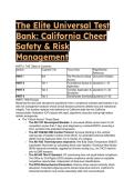 2026&sol;2027 S-Tier Universal Test Bank&colon; California Cheer Safety&comma; CIF Bylaws & Risk Management &lpar;NFHS &sol; Title IX&rpar; &vert; Complete QA & Cheat Sheet