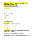 Geology 101 UA Exam 3 Questions & Answers &lpar;Grade A&plus;&rpar;&period;docx&NewLine;&NewLine;