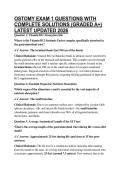 OSTOMY EXAM 1 QUESTIONS WITH COMPLETE SOLUTIONS &lpar;GRADED A&plus;&rpar; LATEST UPDATED 2026