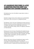 ATI LEADERSHIP PROCTORED V5 LATEST&NewLine;70 QUESTIONS PRACTICE SCRIPT 2026&NewLine;QUESTIONS WITH ANSWERS GRADED A&plus;&NewLine;
