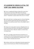 ATI LEADERSHIP RN VERSION B ACTUAL TEST&NewLine;SCRIPT 2026 VERIFIED SOLUTIONS